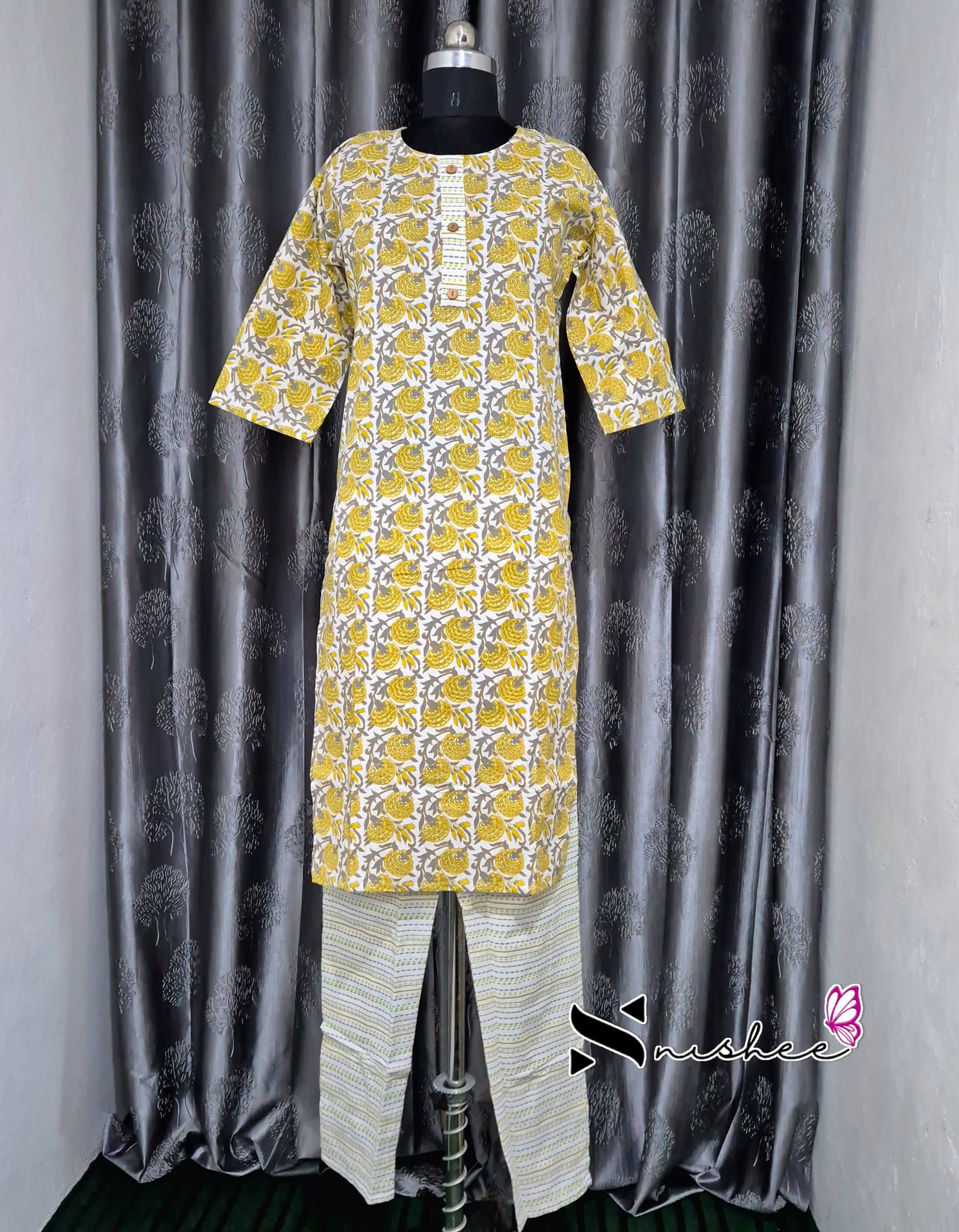 Yellow Marigold Kurti Set