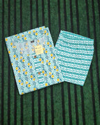 White Creeper Pattern Kurti Set