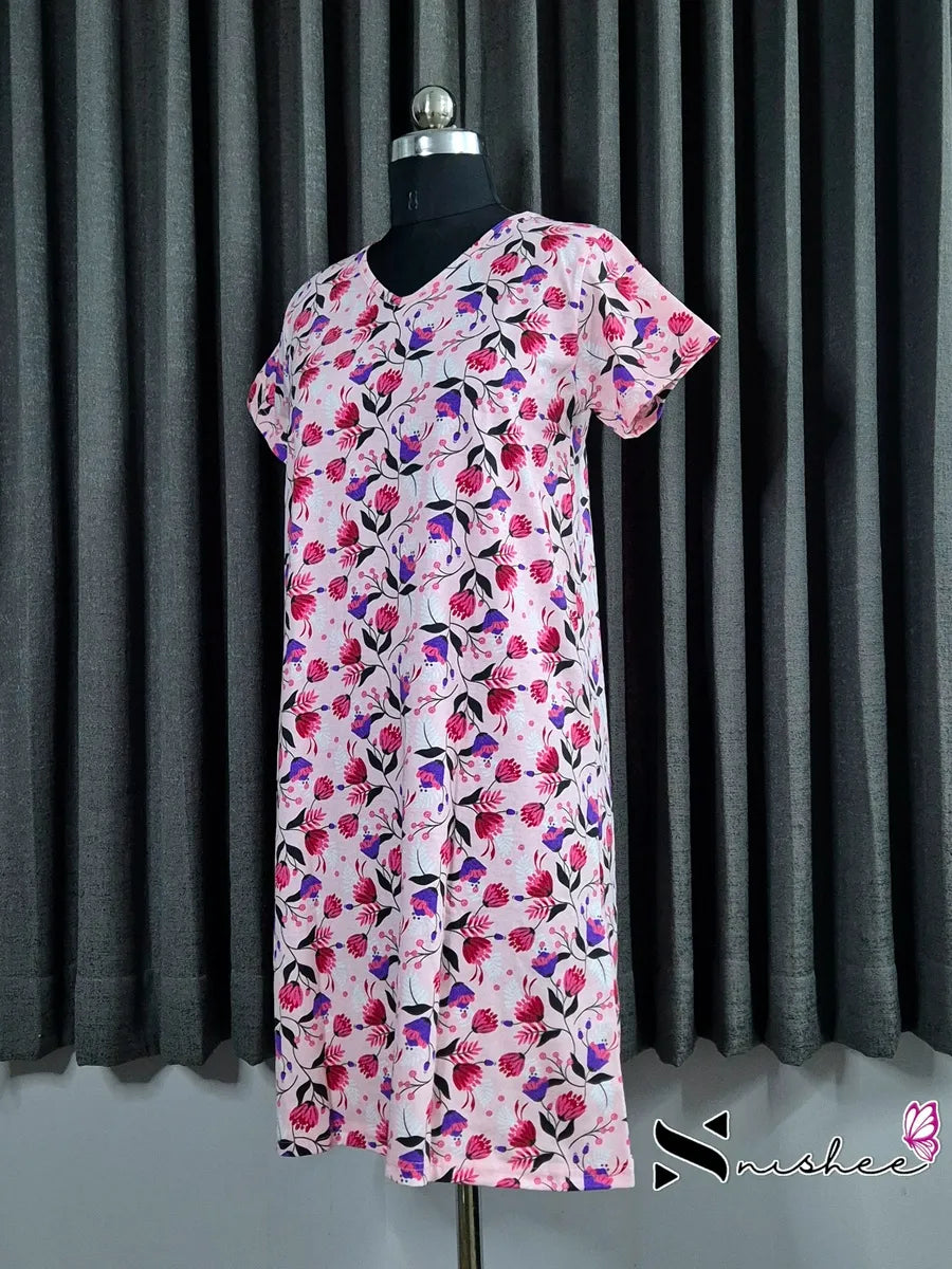 Canna Lily V-Neck Long Tshirt