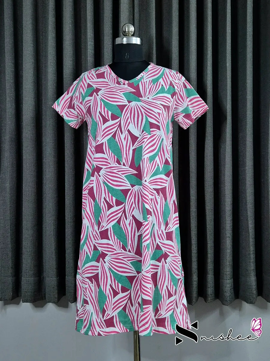 Caladium V-Neck Long Tshirt