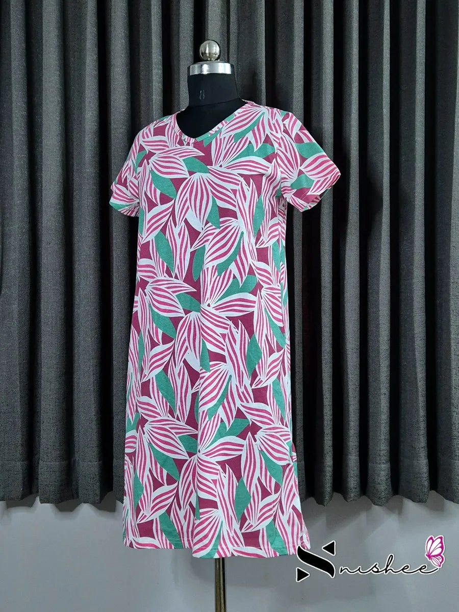 Caladium V-Neck Long Tshirt