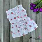 Muslin Button Frocks - Size 3 to 6 Months