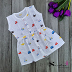 Muslin Button Frocks - Size 3 to 6 Months