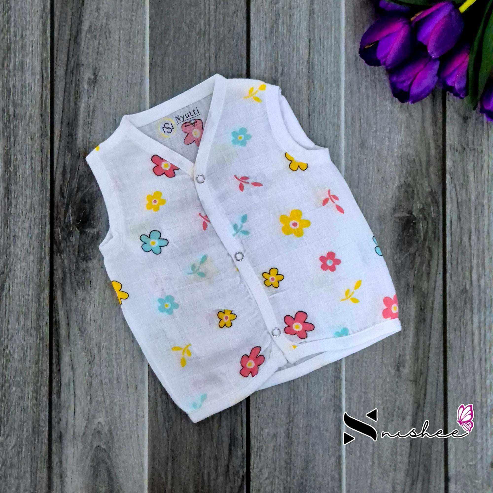 Muslin Button Jablas - Size New Born