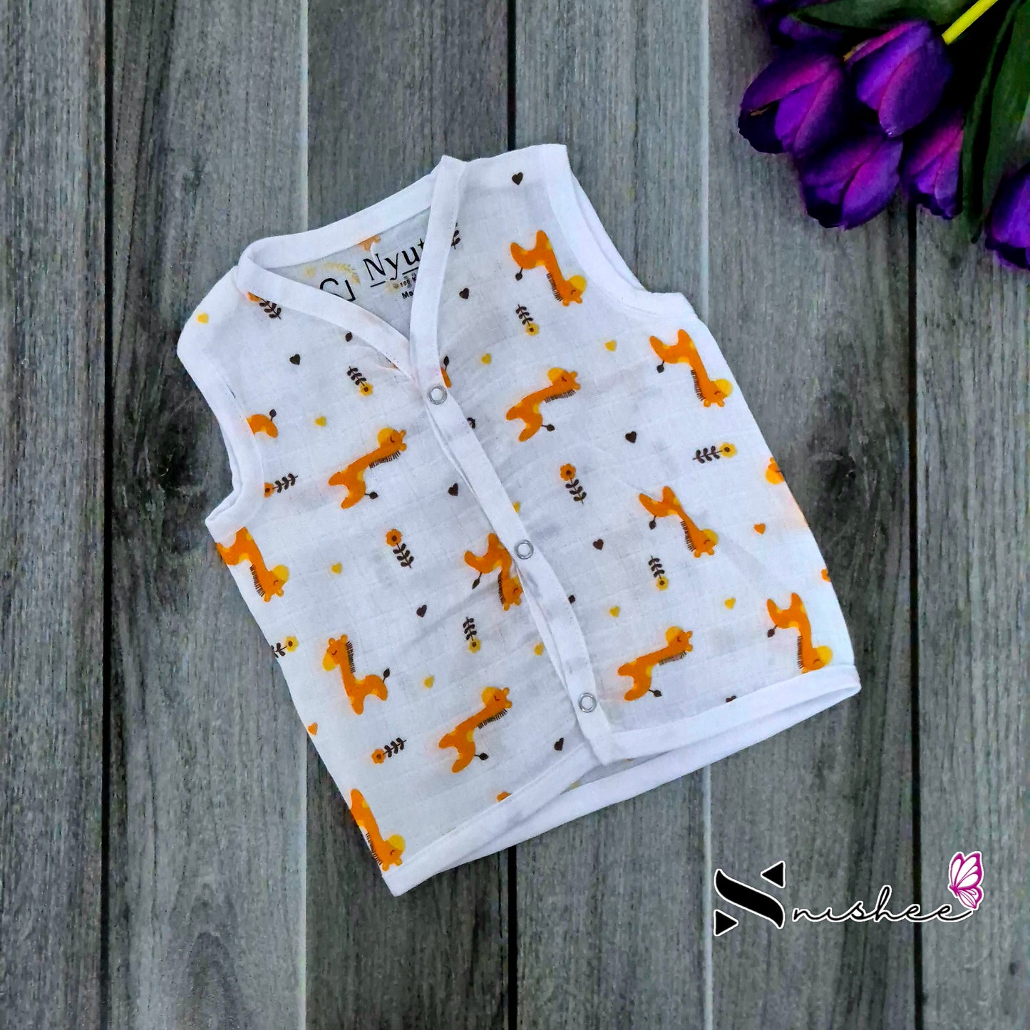 Muslin Button Jablas - Size 0 to 3 Months