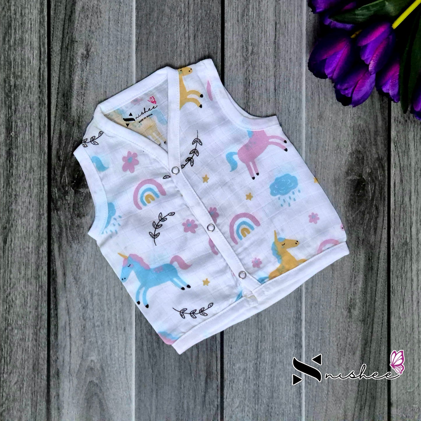 Muslin Button Jablas - Size New Born