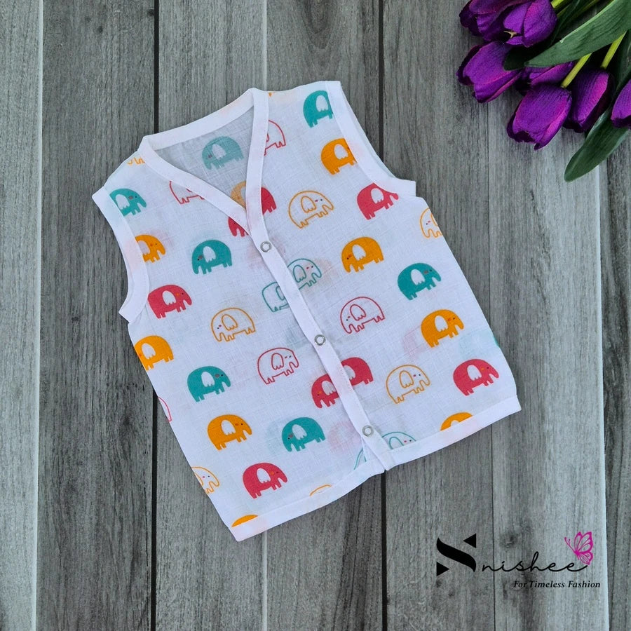 Muslin Button Jablas - Size 3 to 6 Months