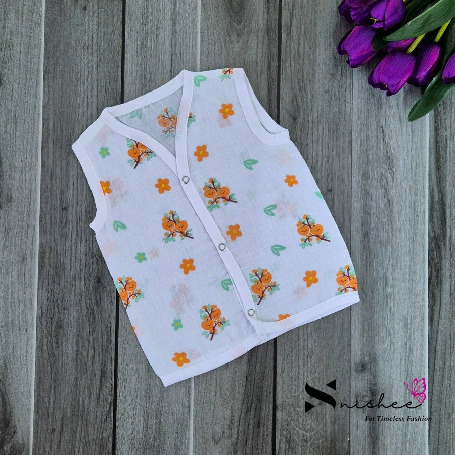 Muslin Button Jablas - Size 3 to 6 Months