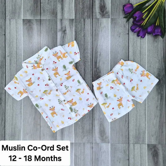 Muslin Co-Ord Set - D - 12 to 18 Months