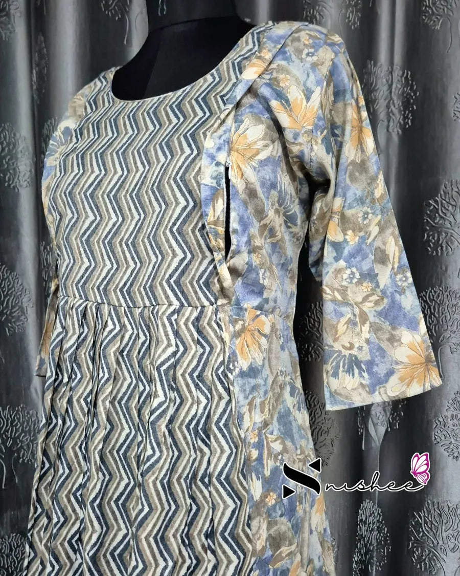 Maternity Feeding Kurti - WITH ZIP (MF036B)