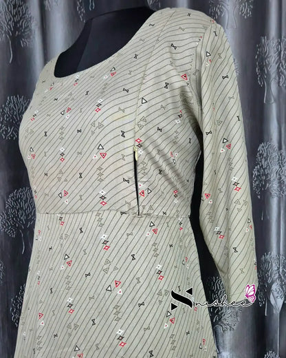 Maternity Feeding Kurti - WITH ZIP (MF043)