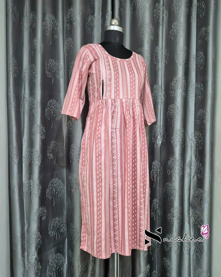 Maternity Feeding Kurti - WITH ZIP (MF046D)