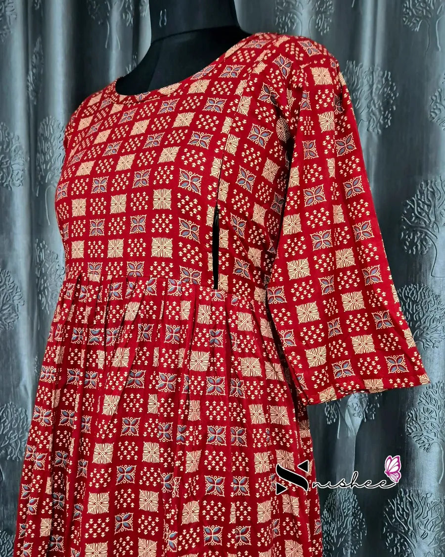 Maternity Feeding Kurti - WITH ZIP (MF048D)
