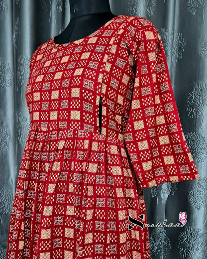 Maternity Feeding Kurti - WITH ZIP (MF048D)