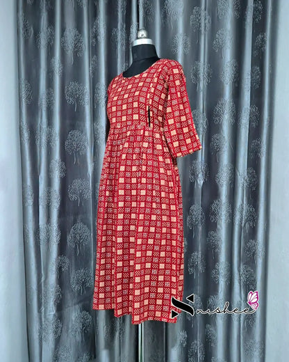 Maternity Feeding Kurti - WITH ZIP (MF048D)