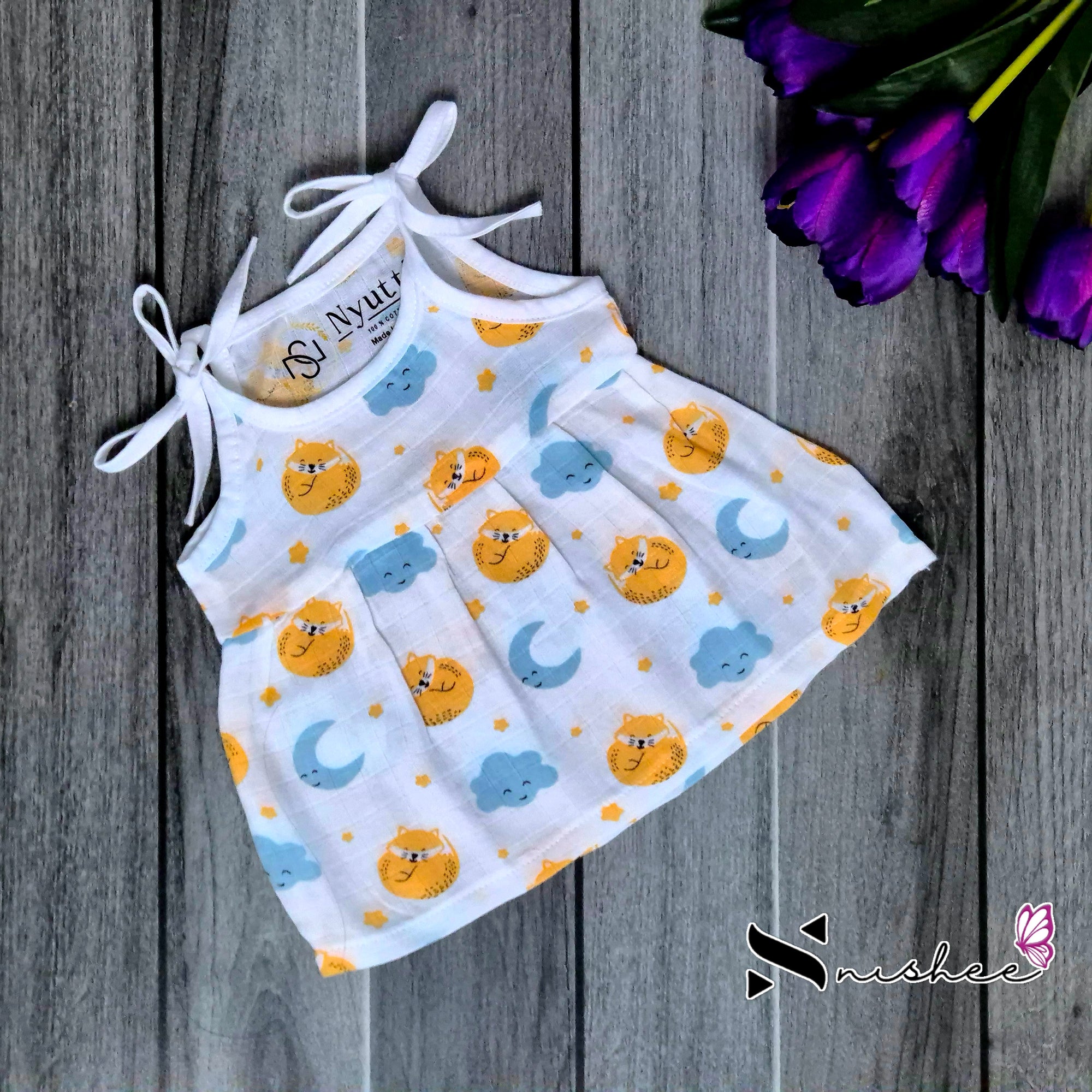 Muslin Knot Frocks - Size 3 to 6 Months