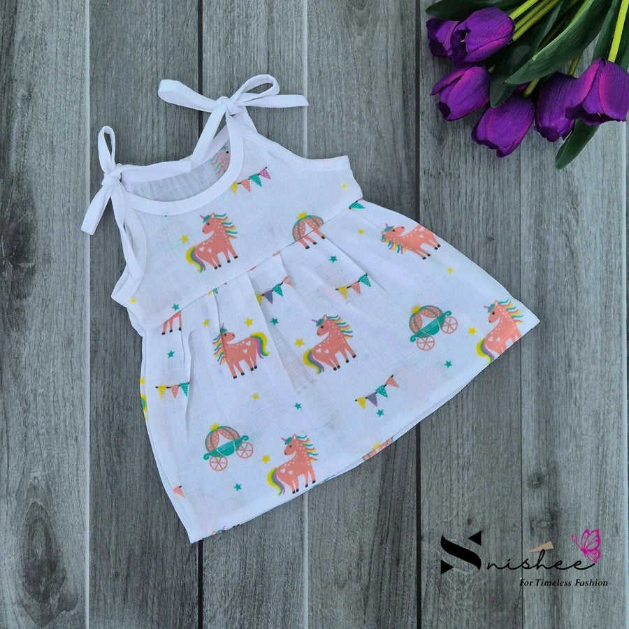 Muslin Knot Frocks - Size 3 to 6 Months
