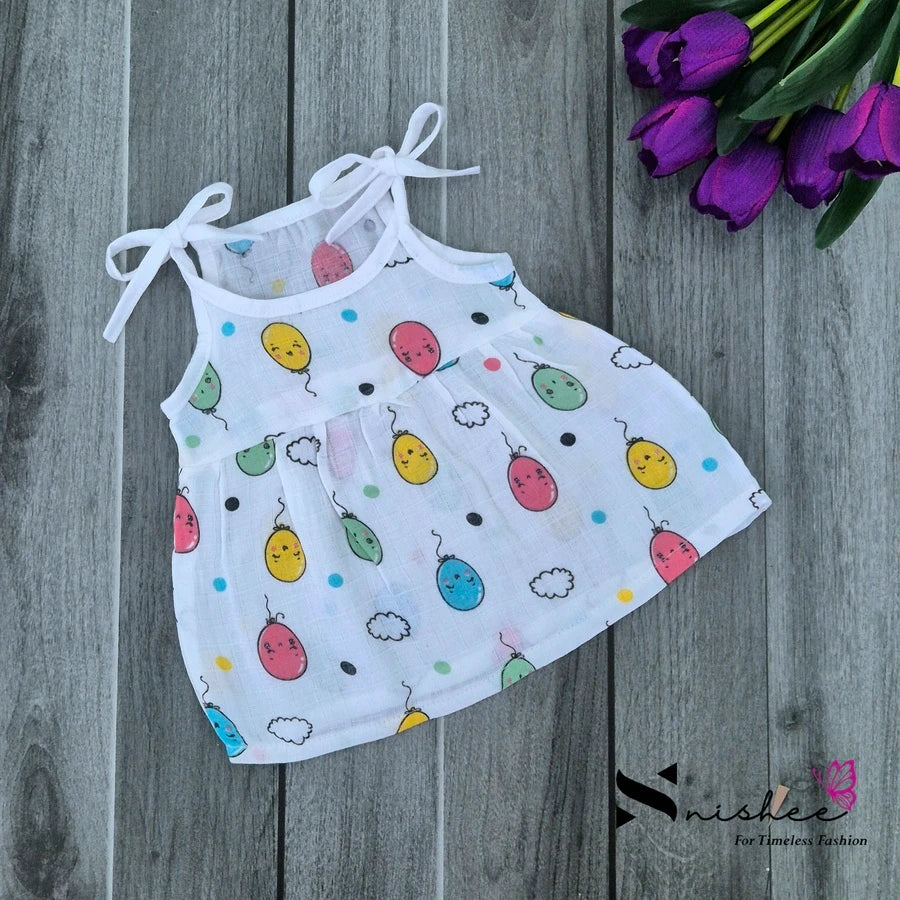 Muslin Knot Frocks - Size 3 to 6 Months