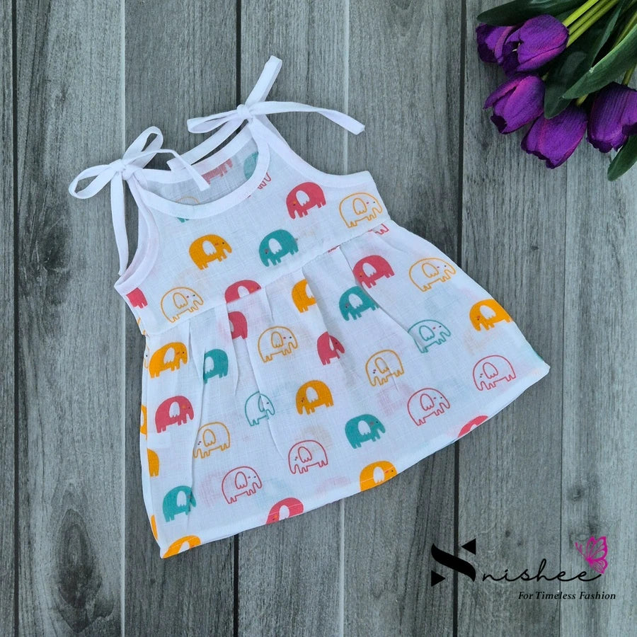 Muslin Knot Frocks - Size 3 to 6 Months