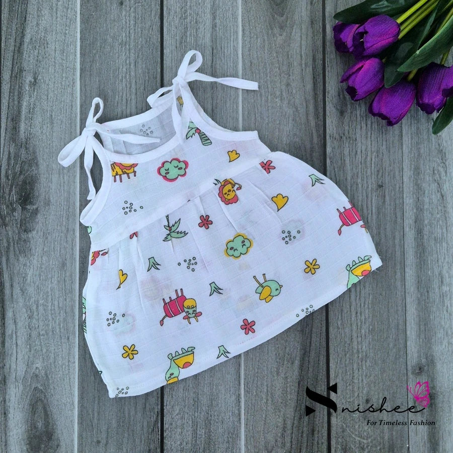 Muslin Knot Frocks - Size 3 to 6 Months