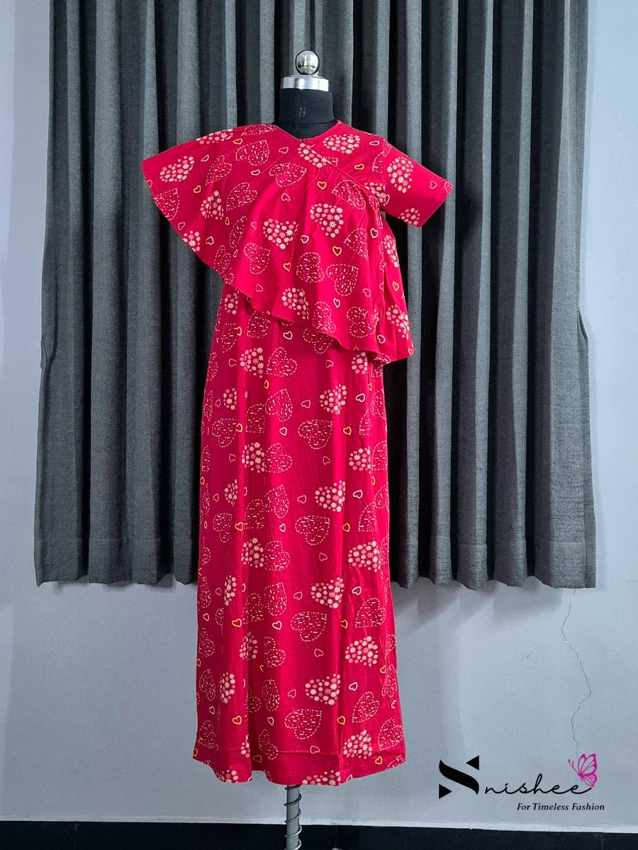 Heart Bunch - Detachable Cape Maxi with 5 in 1 Style - Full Length