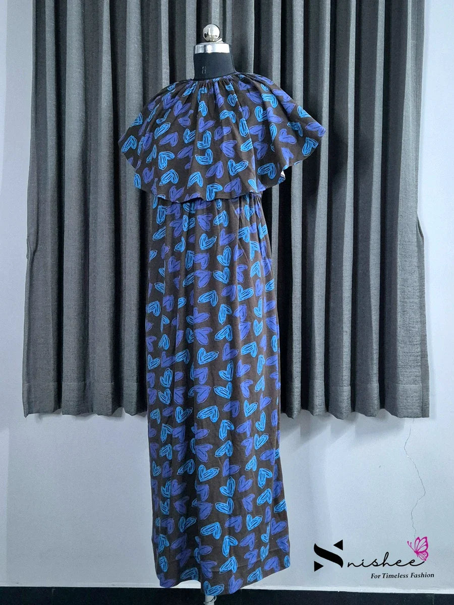 Brownie Love - Detachable Cape Maxi with 5 in 1 Style - Full Length - Plus Size