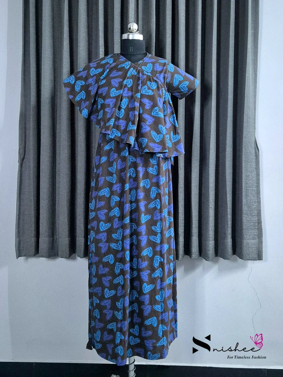 Brownie Love - Detachable Cape Maxi with 5 in 1 Style - Full Length - Plus Size