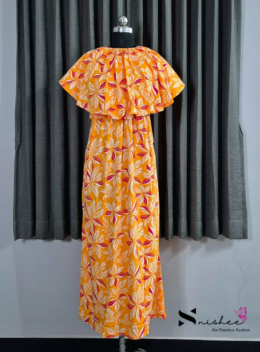 Amar Lily - Detachable Cape Maxi with 5 in 1 Style - Full Length