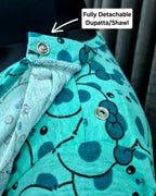 Doodle Bear - Shawl Maxi - Full Length - Plus Size