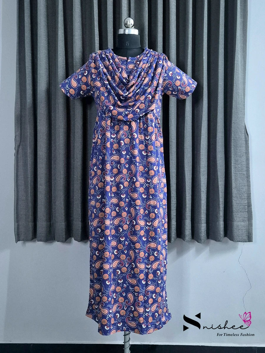 Kalka - Shawl Maxi with Saree Style Drape - Full Length - Plus Size