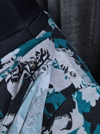 Shadow Leaf - Shawl Maxi with Saree Style Drape - Full Length - Plus Size
