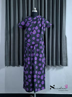 Crocus - Shawl Maxi with Saree Style Drape - Full Length - Plus Size