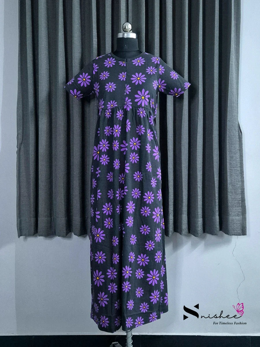 Crocus - Shawl Maxi with Saree Style Drape - Full Length