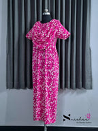 Geranium - Shawl Maxi with Saree Style Drape - Full Length