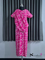 Geranium - Shawl Maxi with Saree Style Drape - Full Length - Plus Size