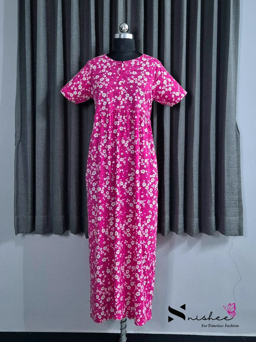 Geranium - Shawl Maxi with Saree Style Drape - Full Length