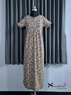 Dried Maple - Shawl Maxi with Saree Style Drape - Full Length - Plus Size