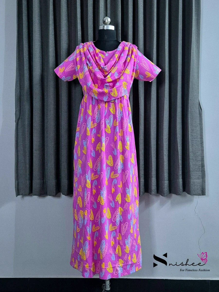 Ring Hearts - Shawl Maxi with Saree Style Drape - Full Length
