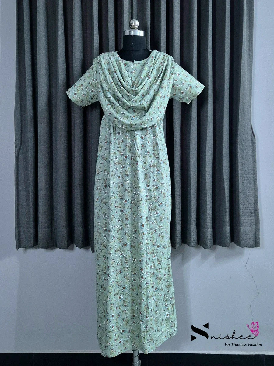 Camellia - Shawl Maxi with Saree Style Drape - Full Length