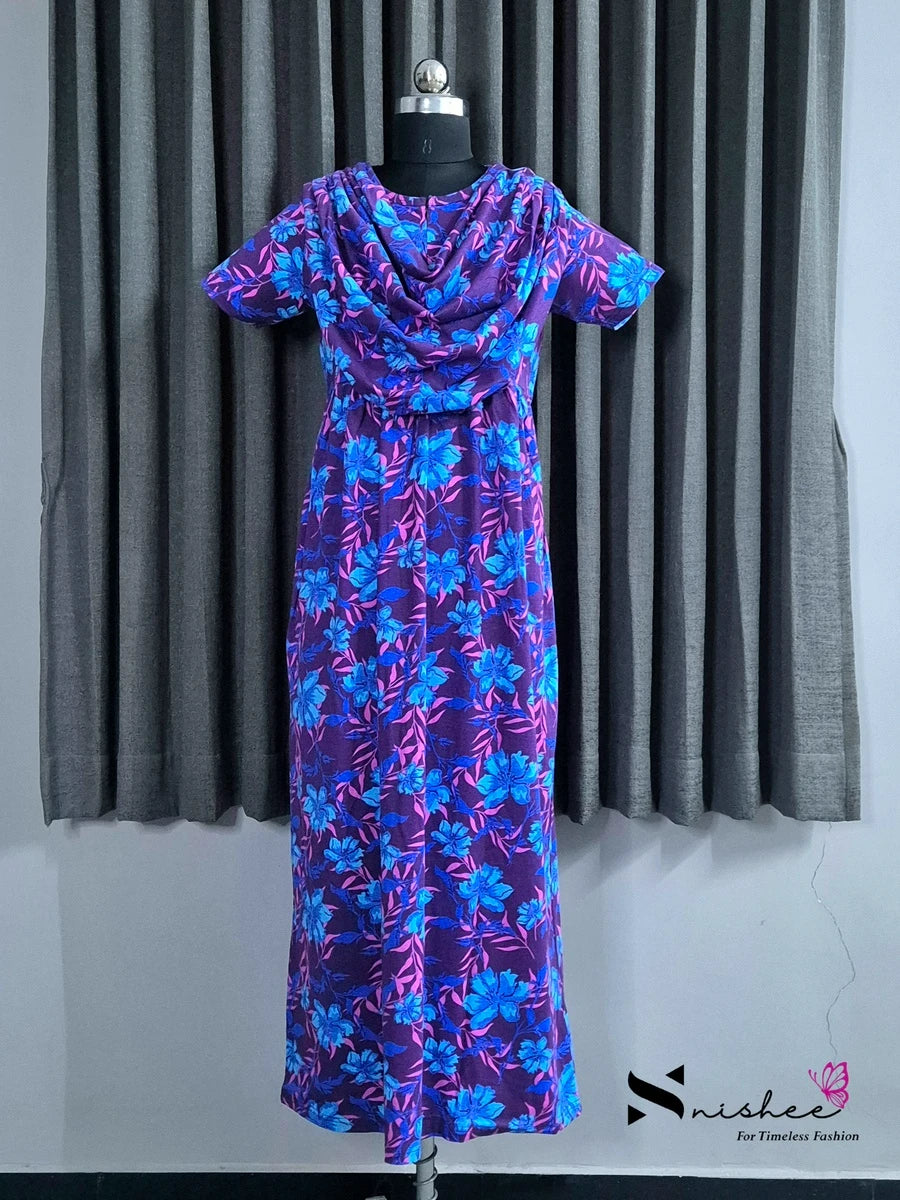 Begonia - Shawl Maxi with Saree Style Drape - Full Length