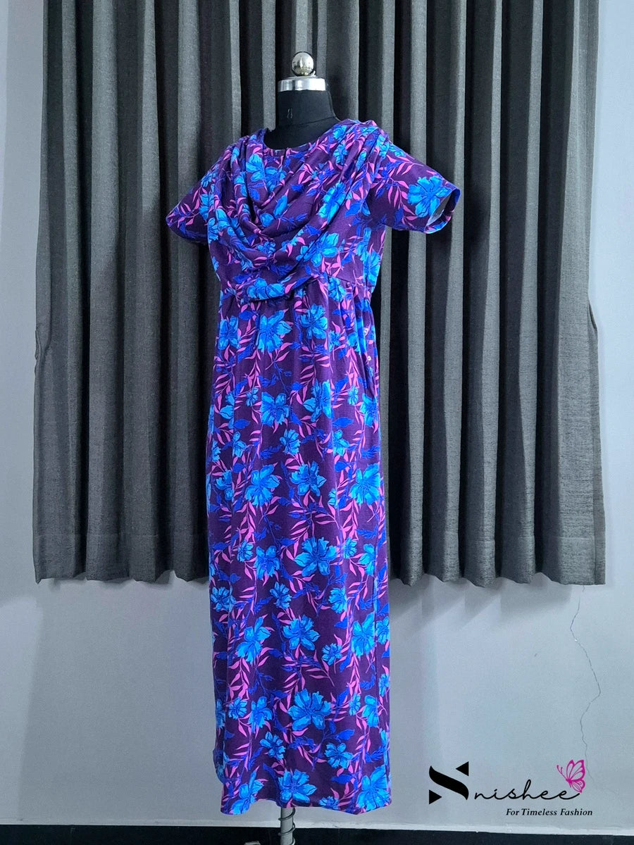 Begonia - Shawl Maxi with Saree Style Drape - Full Length