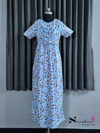 Blue Kitty - Shawl Maxi with Saree Style Drape - Full Length - Plus Size