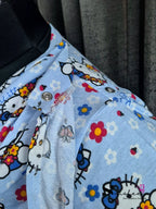 Blue Kitty - Shawl Maxi with Saree Style Drape - Full Length - Plus Size