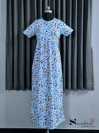 Blue Kitty - Shawl Maxi with Saree Style Drape - Full Length - Plus Size