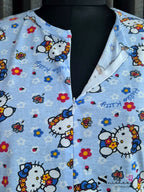 Blue Kitty - Shawl Maxi with Saree Style Drape - Full Length - Plus Size