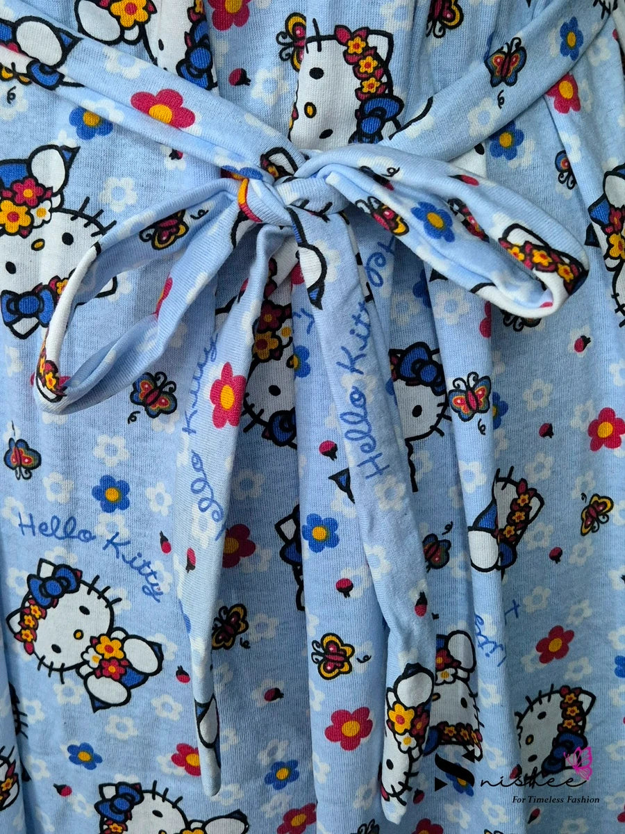 Blue Kitty - Shawl Maxi with Saree Style Drape - Full Length - Plus Size