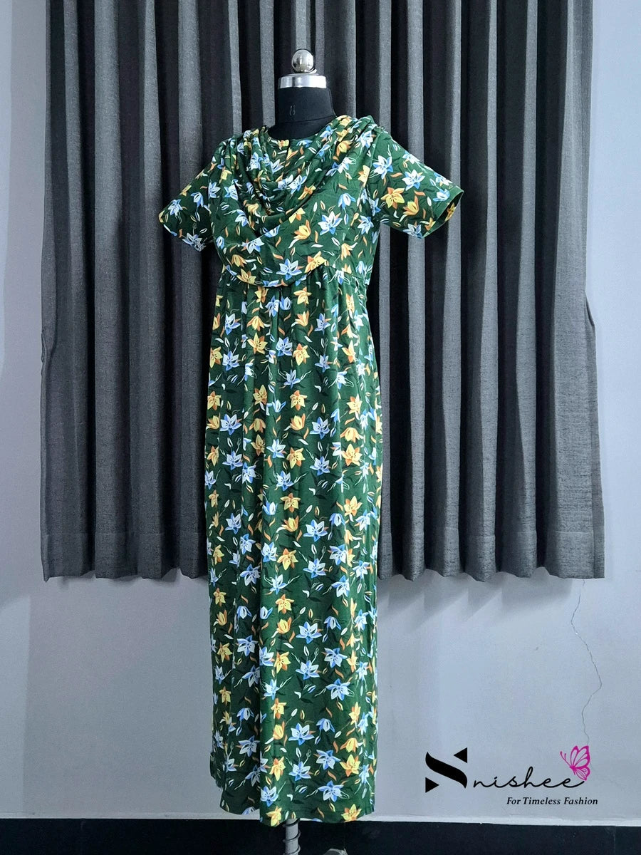 Lilium - Shawl Maxi with Saree Style Drape - Full Length - Plus Size