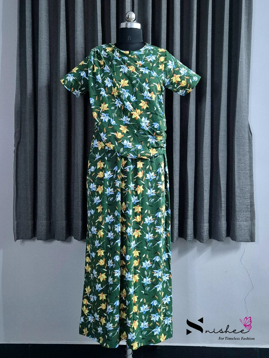 Lilium - Shawl Maxi with Saree Style Drape - Full Length - Plus Size