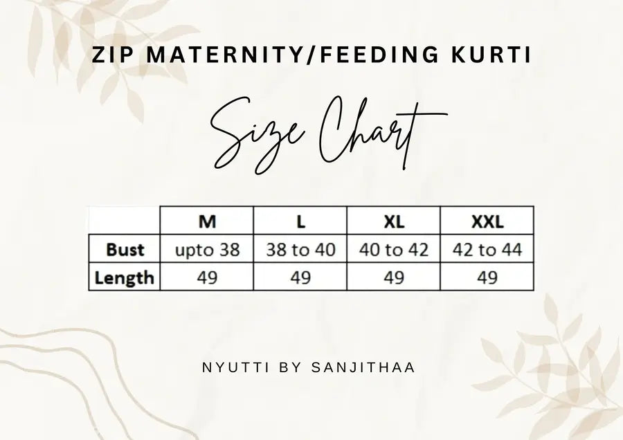 Maahi Cotton Feeding Kurti WITH ZIP