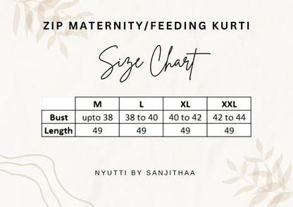 Maahi Cotton Feeding Kurti WITH ZIP